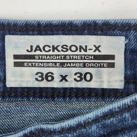 Buffalo David Bitton Jackson-X Straight Stretch Jeans Blue 36x30 1257497 - Picture 7 of 9